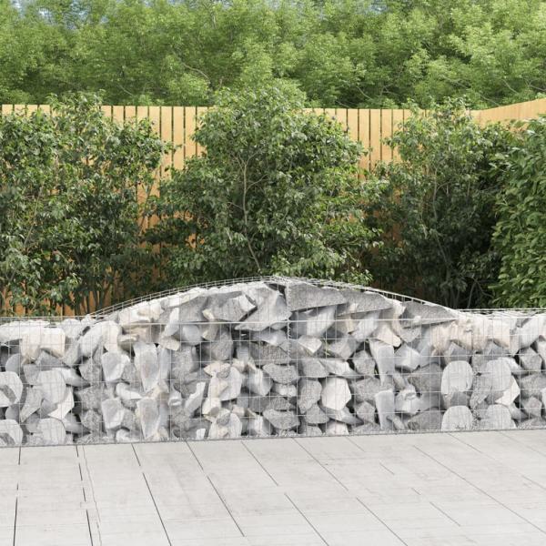 ARDEBO.de - Gabione mit Hochbogen 400x50x60/80 cm Verzinktes Eisen