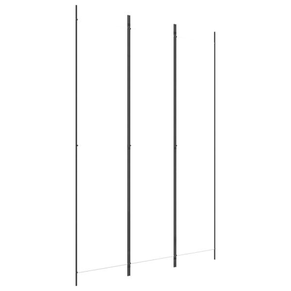 3-tlg. Paravent Weiß 150x220 cm Stoff