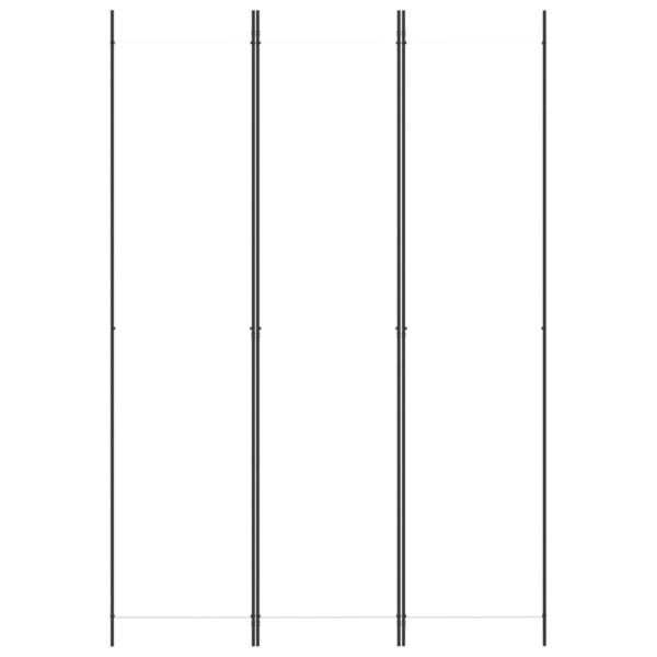 3-tlg. Paravent Weiß 150x220 cm Stoff