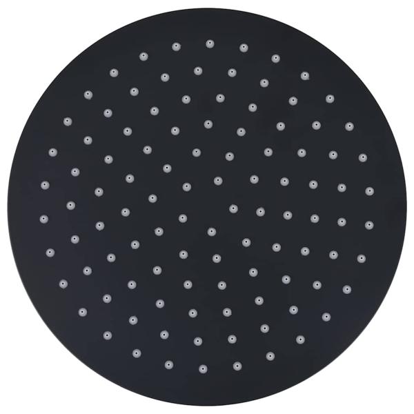 Regenbrause Edelstahl 25 cm Rund Schwarz