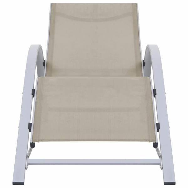 Sonnenliege Textilene und Aluminium Creme