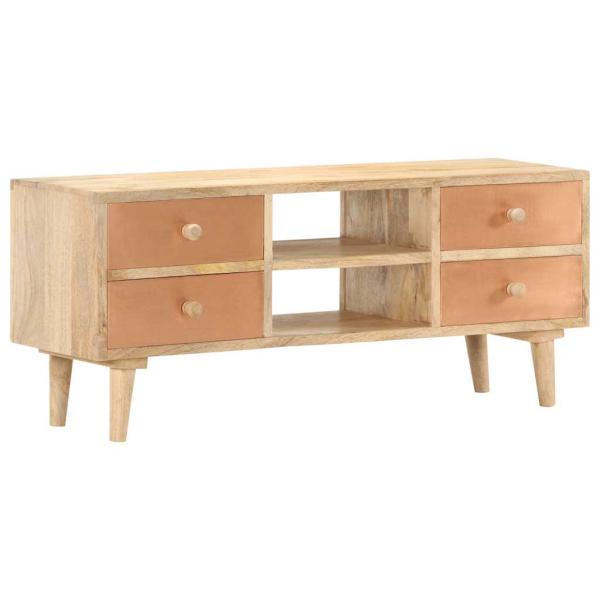ARDEBO.de - TV-Schrank 110×30×45 cm Mango Massivholz