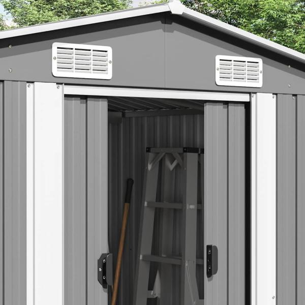 Gerätehaus 257x392x181 cm Metall Grau