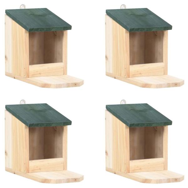 ARDEBO.de - Eichhörnchen Futterhäuser 4 Stk. Tannenholz