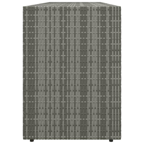Gartenschrank Grau 198x55,5x80 cm Poly Rattan