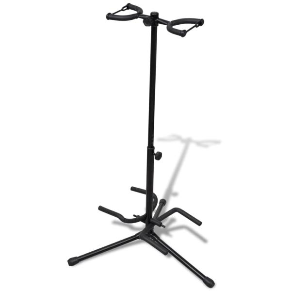 ARDEBO.de - Verstellbare Doppelgitarrenständer Faltbare Instrument-Rack