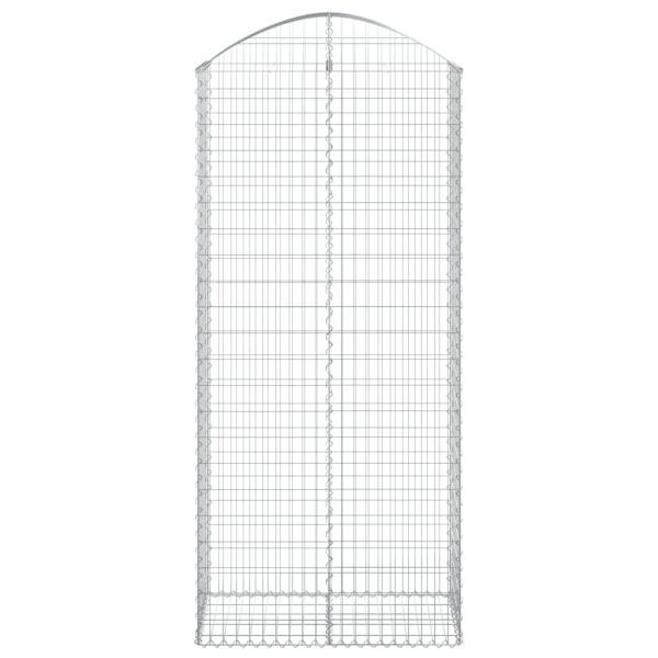 Gabione mit Hochbogen 100x50x220/240 cm Verzinktes Eisen