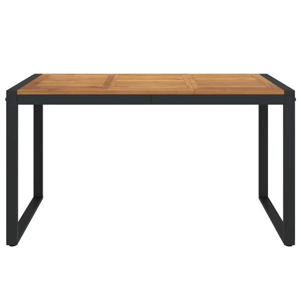 Gartentisch mit Beinen in U-Form 140×80×75 cm Massivholz Akazie