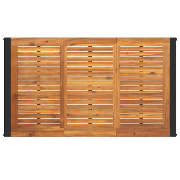 Gartentisch mit Beinen in U-Form 140×80×75 cm Massivholz Akazie