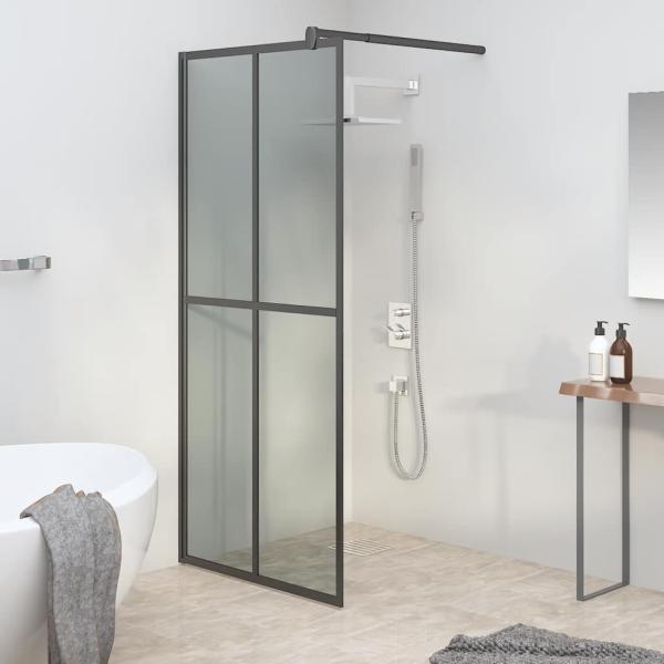 ARDEBO.de - Duschwand für Walk-in Dusche 80x195 cm Dunkles Sicherheitsglas