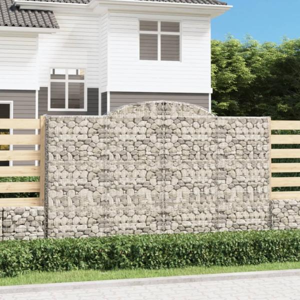 ARDEBO.de - Gabione mit Hochbogen 300x50x180/200 cm Verzinktes Eisen