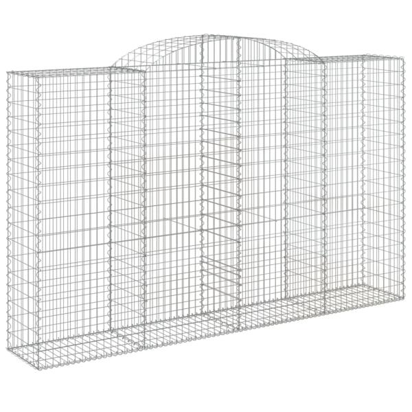 Gabione mit Hochbogen 300x50x180/200 cm Verzinktes Eisen