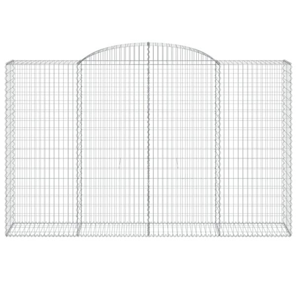 Gabione mit Hochbogen 300x50x180/200 cm Verzinktes Eisen