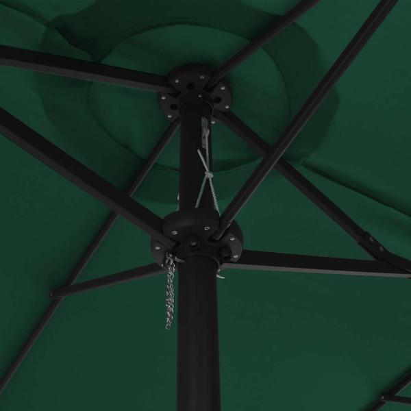 Sonnenschirm mit Aluminium-Mast 460x270 cm Grün