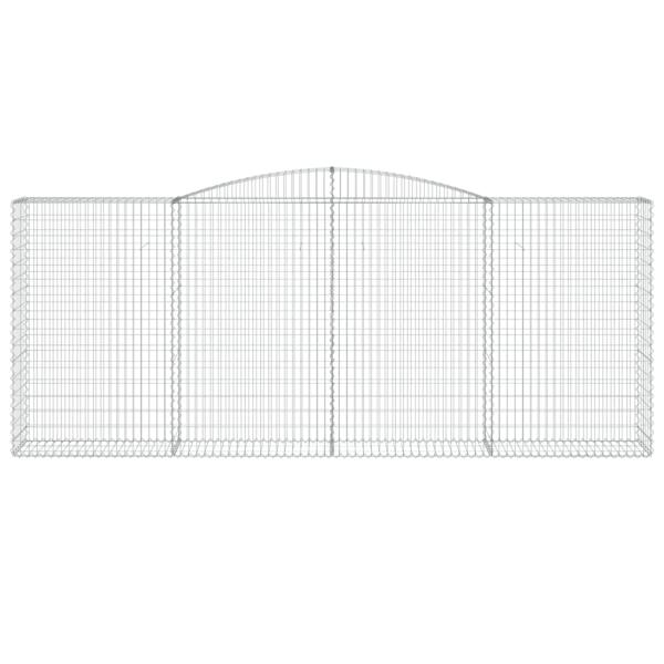 Gabione mit Hochbogen 400x50x160/180 cm Verzinktes Eisen