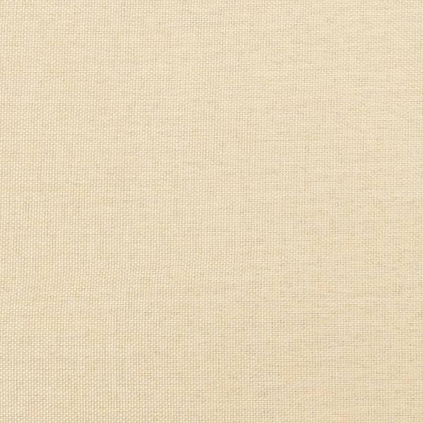 Fußhocker Creme 45x29,5x35 cm Stoff und Kunstleder