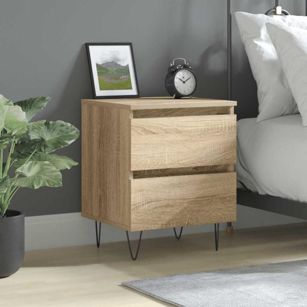 ARDEBO.de - Nachttisch Sonoma-Eiche 40x35x50 cm Holzwerkstoff