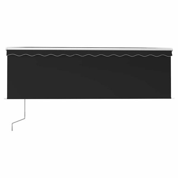 Markise Automatisch mit Rollo LED Windsensor 4x3 m Anthrazit
