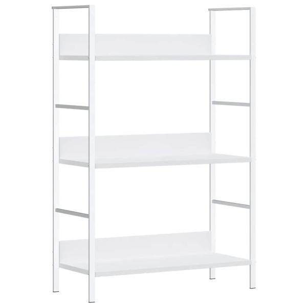 Bücherregal 3 Regalböden Weiß 60×27,6×90,5 cm Holzwerkstoff