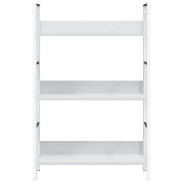 Bücherregal 3 Regalböden Weiß 60×27,6×90,5 cm Holzwerkstoff