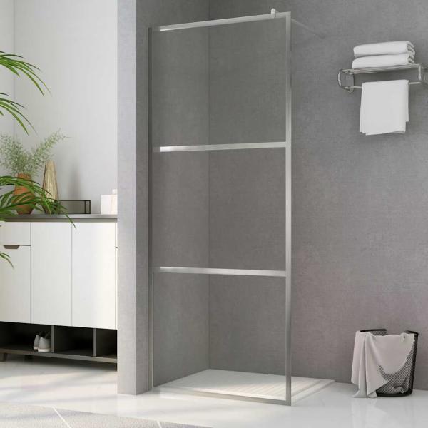 ARDEBO.de - Duschwand für Begehbare Dusche mit Klarem ESG-Glas 90x195 cm
