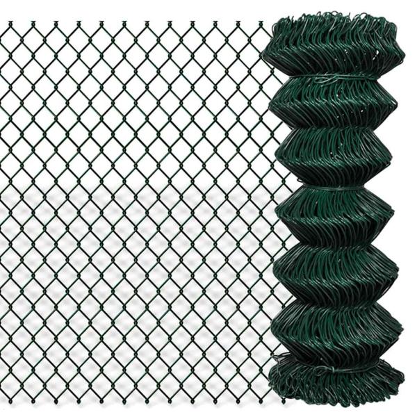 ARDEBO.de - Maschendrahtzaun Stahl 1x15 m Grün