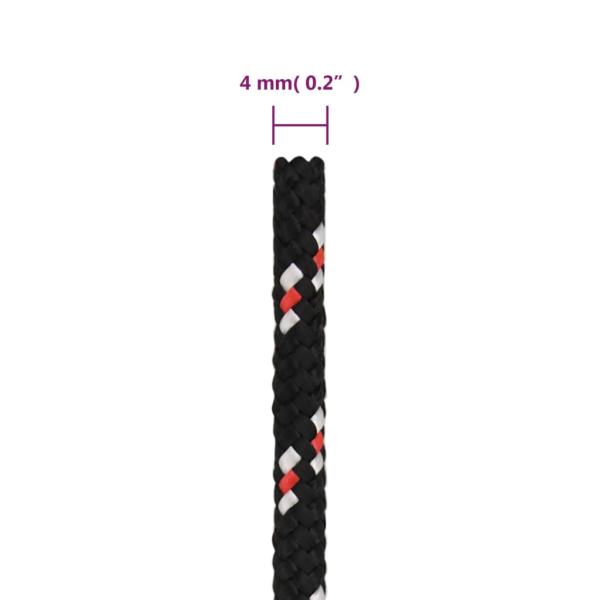 Bootsseil Schwarz 4 mm 100 m Polypropylen