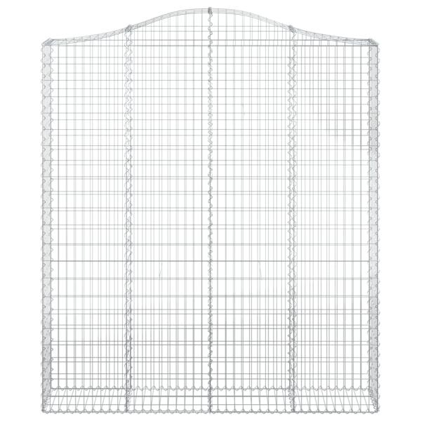 Gabione mit Hochbogen 200x30x220/240 cm Verzinktes Eisen