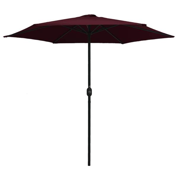 Sonnenschirm mit Aluminium-Mast 270x246 cm Bordeauxrot