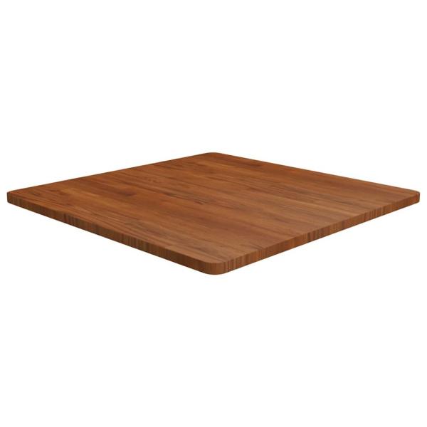 ARDEBO.de - Tischplatte Quadratisch Dunkelbraun 80x80x2,5cm Eiche Behandelt