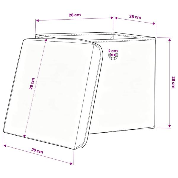 Aufbewahrungsboxen mit Deckeln 4 Stk. 28x28x28 cm Babyblau