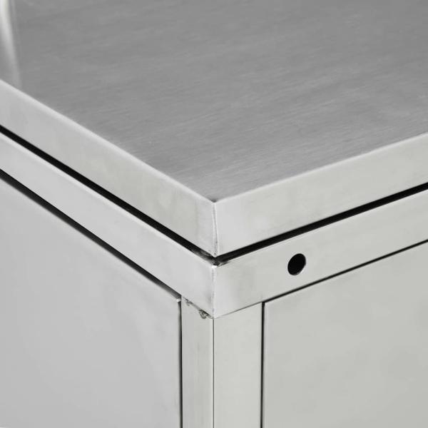 Mülltonnenbox für 1 Tonne 240 L Edelstahl