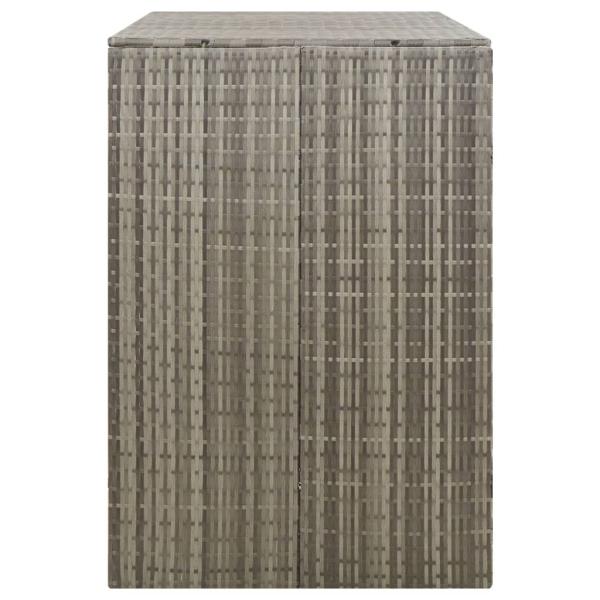 Mülltonnenbox für 2 Tonnen Grau 140x80x117 cm Poly Rattan