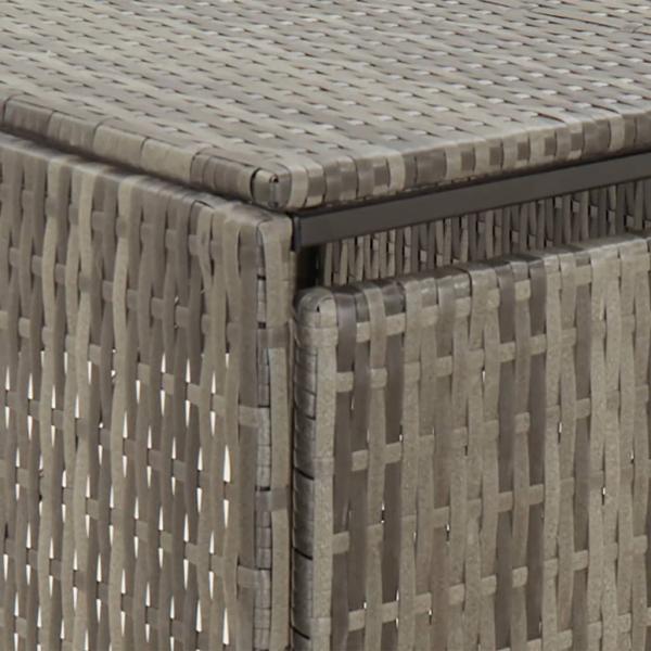 Mülltonnenbox für 2 Tonnen Grau 140x80x117 cm Poly Rattan