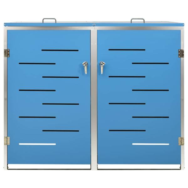 Mülltonnenbox für 2 Tonnen 138x77,5x115 cm Edelstahl