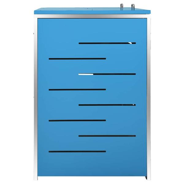 Mülltonnenbox für 2 Tonnen 138x77,5x115 cm Edelstahl