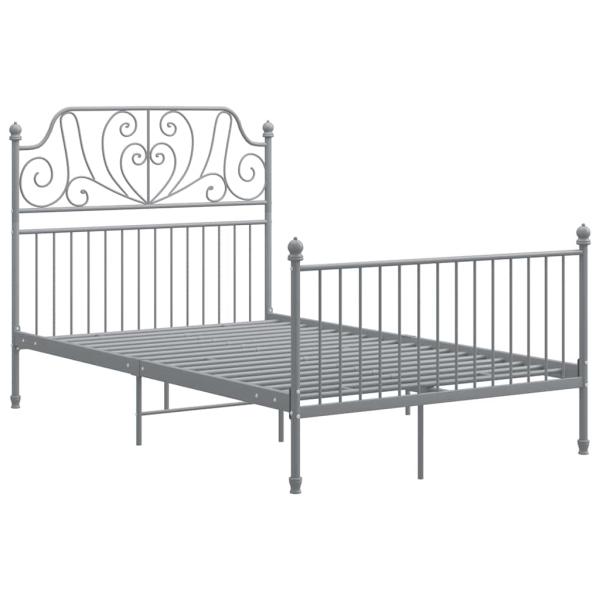 Bettgestell Grau Metall 120x200 cm