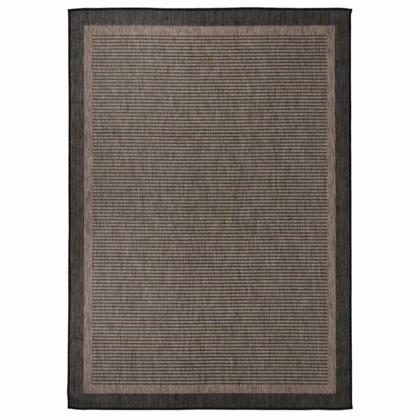 ARDEBO.de - Outdoor-Teppich Flachgewebe 140x200 cm Dunkelbraun