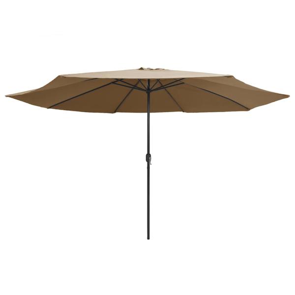 Sonnenschirm mit Metall-Mast 390 cm Taupe