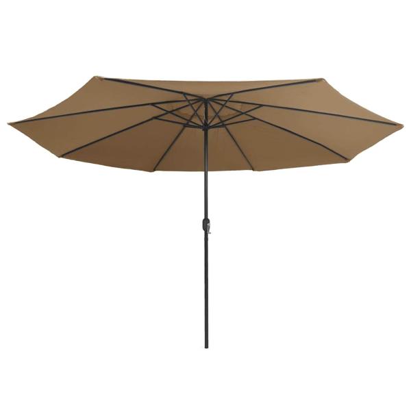 Sonnenschirm mit Metall-Mast 390 cm Taupe
