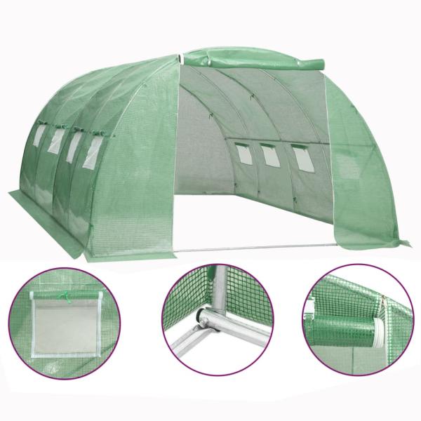 ARDEBO.de - Gewächshaus 16 m² 4x4x2 m