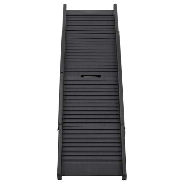 Hunderampe Klappbar Schwarz 153x40x12,5 cm Kunststoff