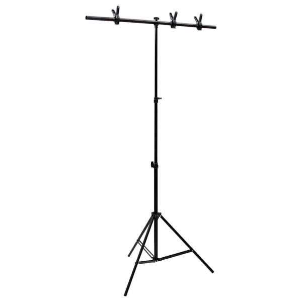 ARDEBO.de - Hintergrundst?nder T-Form Schwarz 91x60x(70-200) cm