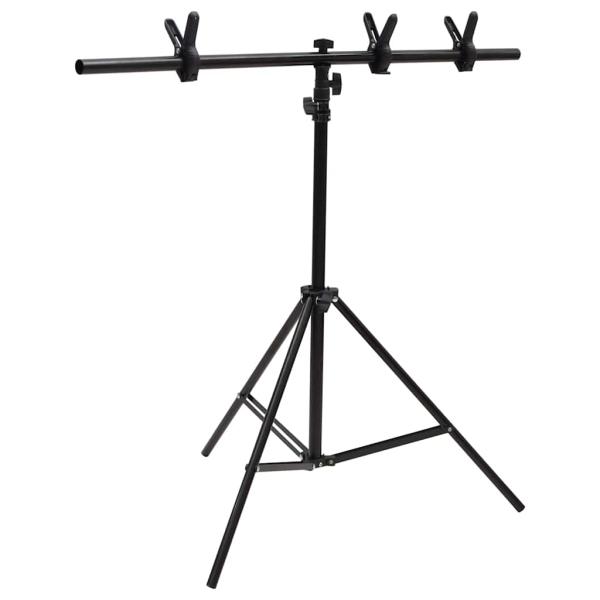 Hintergrundst?nder T-Form Schwarz 91x60x(70-200) cm