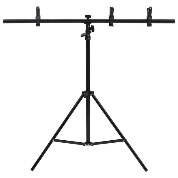 Hintergrundst?nder T-Form Schwarz 91x60x(70-200) cm