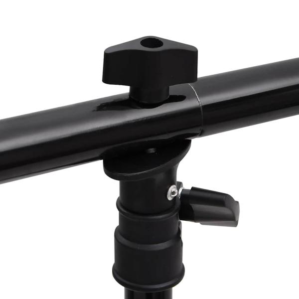 Hintergrundst?nder T-Form Schwarz 91x60x(70-200) cm