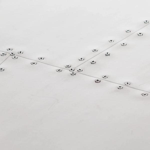 Schreibtisch Flugzeugflügel-Optik Silbern 112x50x76 cm Metall