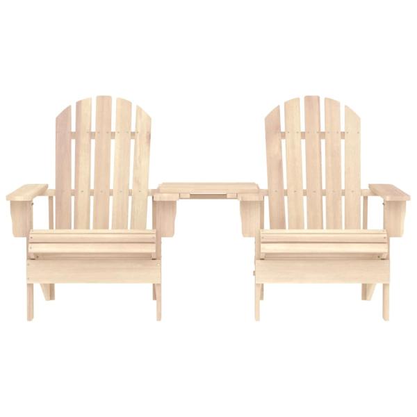 Adirondack-Gartenstühle mit Tisch Massivholz Tanne