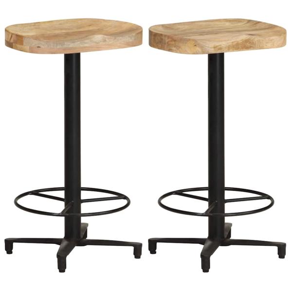 ARDEBO.de - Barhocker 2 Stk. 66 cm Mango Massivholz