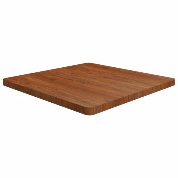ARDEBO.de - Tischplatte Quadratisch Dunkelbraun 80x80x4cm Behandelte Eiche